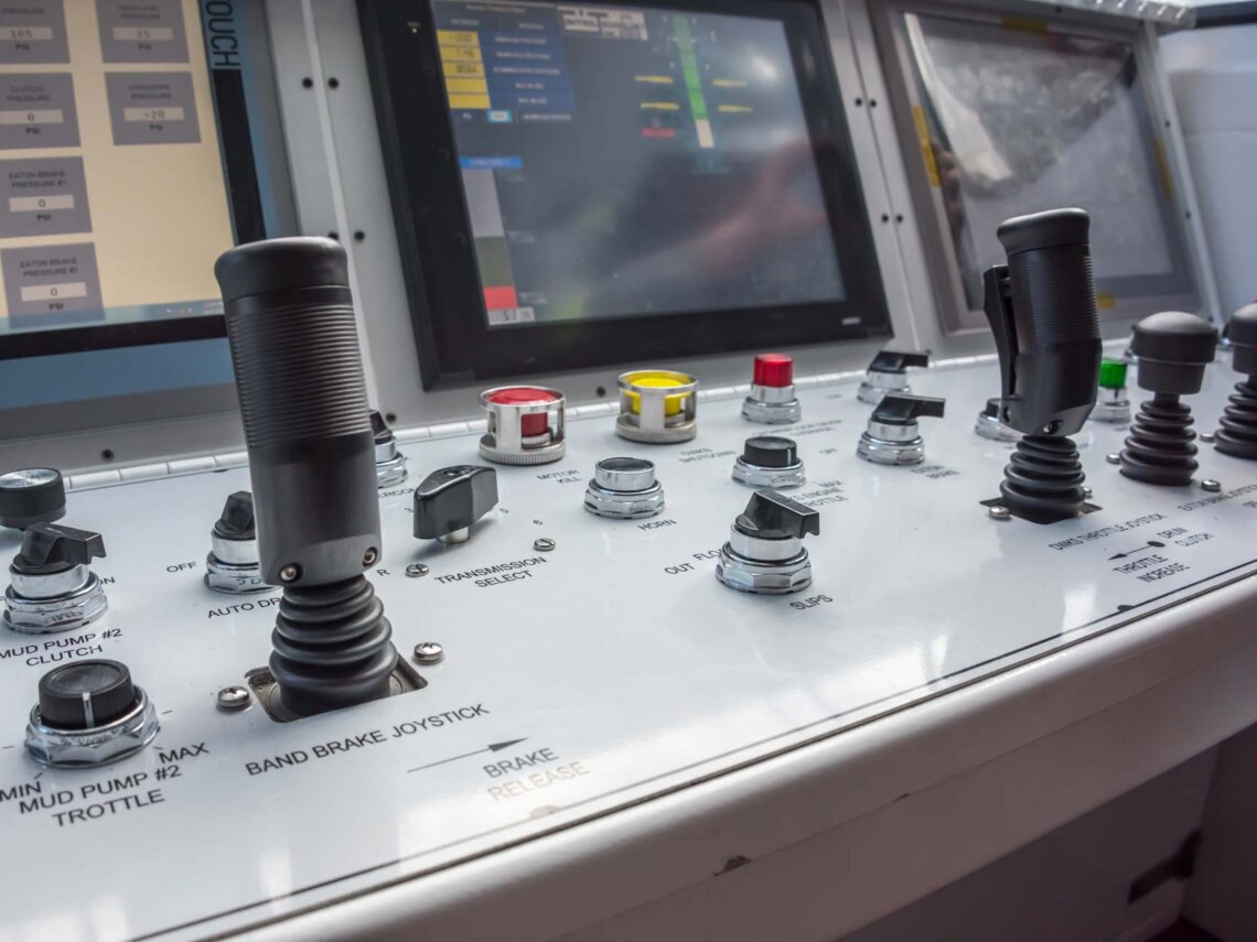 Close up of various controls